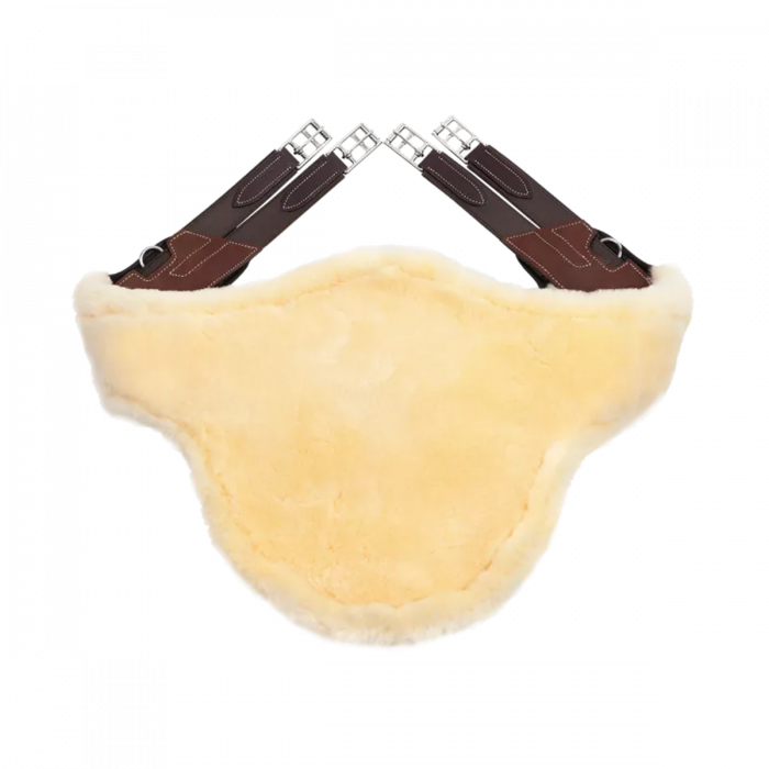 Artificial sheepskin belly guard girth