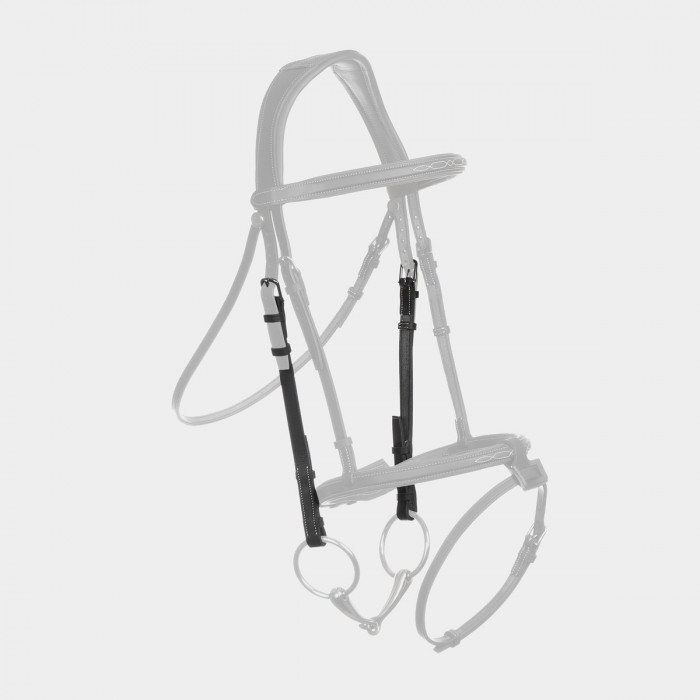 Cheek straps with hook stud fastening