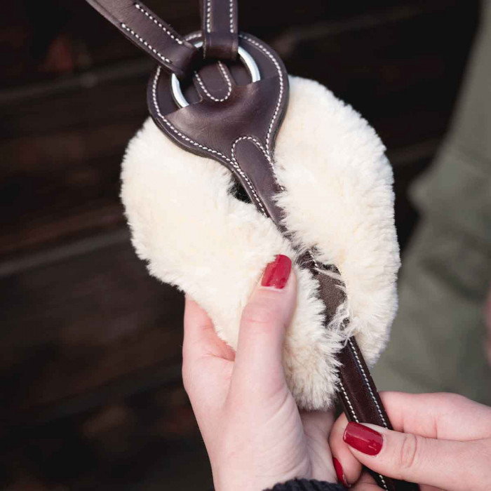 Pièces en mouton synthétique pour collier de chasse 3 points