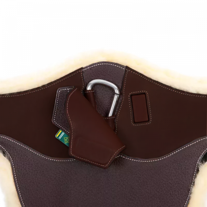Artificial sheepskin belly guard girth